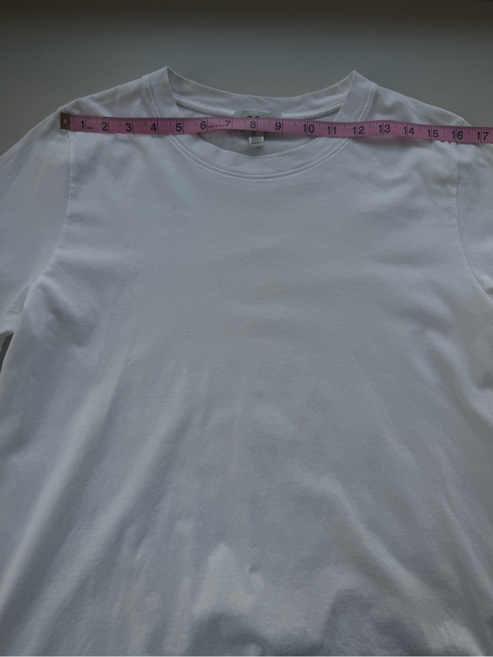 COS White Cotton T-Shirt 100% Cotton L - Picture 5 of 8
